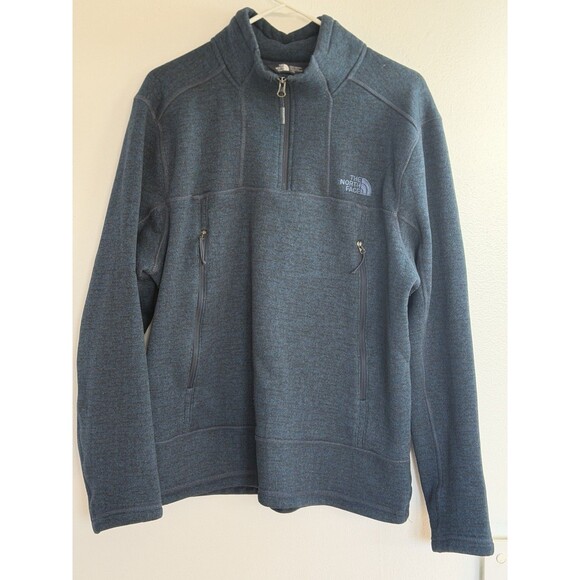 The North Face Other - The North Face Fleece Sweatshirt Men’s XL Blue 1/2 Zip Mock Neck Pockets